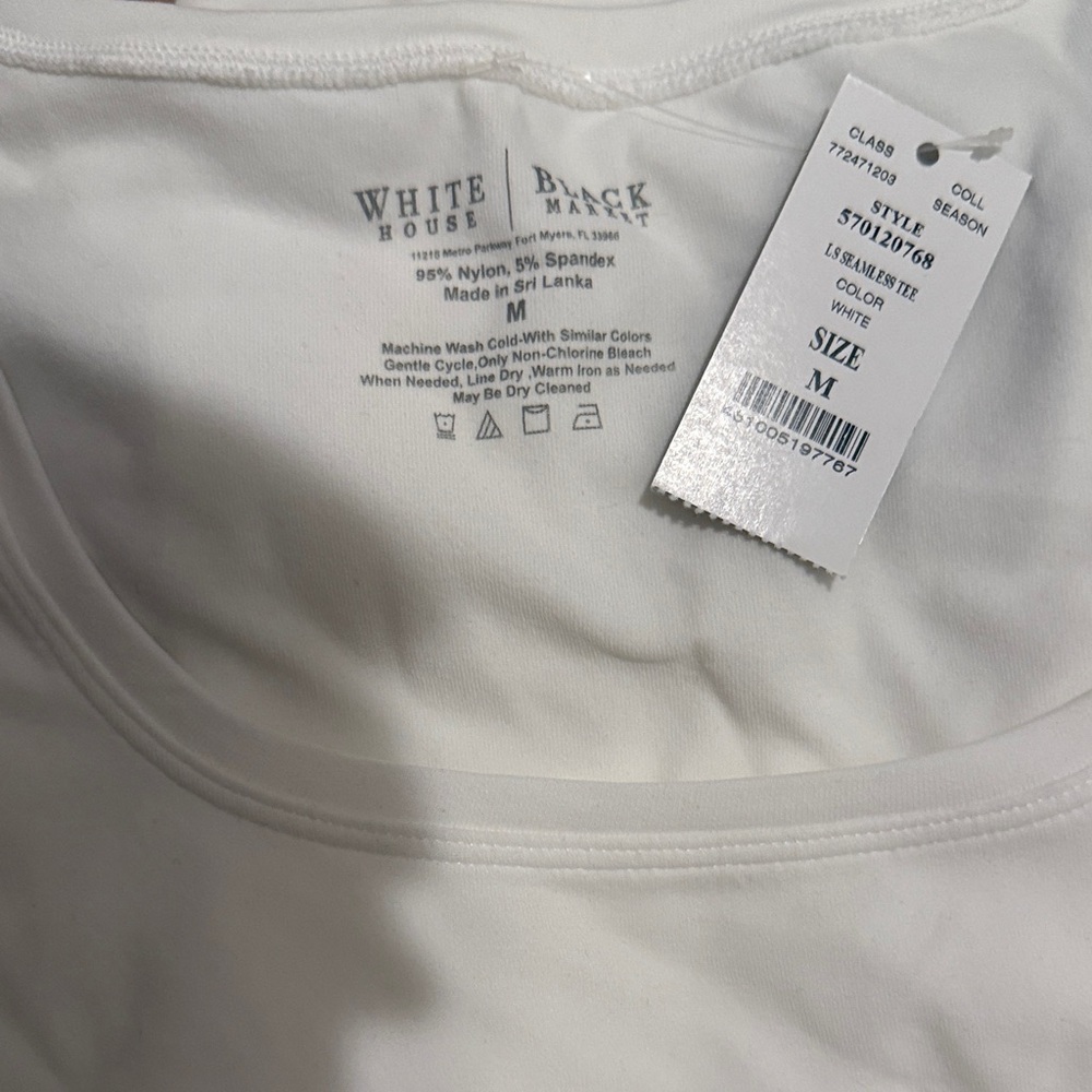 WHBM Seamless Jacquard Scoop Neck Tee - Picture 3 of 3